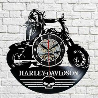 Harley Davidson - Retro Vinyl Wall Clock
