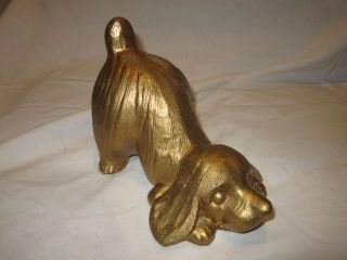 Antique Cast Iron/cast Metal Cocker Spaniel Doorstop Old Door Stopper Near 6 Lbs