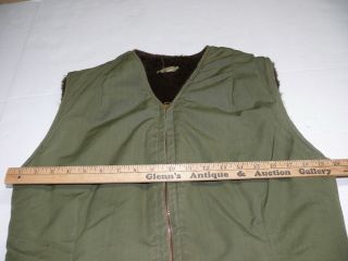 1940 ' s WWII US Army Vest Jacket Fur Pile Lined 4