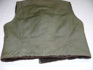 1940 ' s WWII US Army Vest Jacket Fur Pile Lined 8