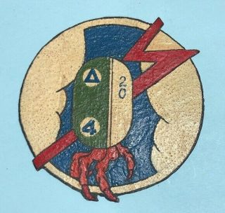Wwi Wwii - Vintage Usaf Fighter - Bomber? Unknown Squadron Leather Patch
