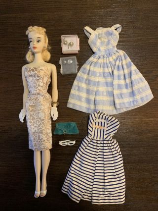Vintage 1959 3 Yellow Pony Tail Barbie Doll
