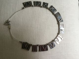vintage Margot de Taxco sterling silver Roman Numeral necklace 3