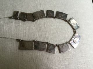 vintage Margot de Taxco sterling silver Roman Numeral necklace 4