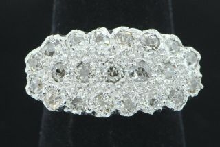 Art Deco (ca.  1915) 14k Yellow Gold & Platinum European Cut Diamond Ring (sz 5.  5)