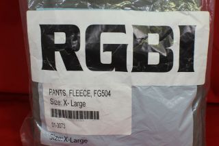 RGBI GREEN FLEECE PANTS MADE IN RALEIGH N.  C.  FOR THE MILITARY IN PACKAGE XL 2