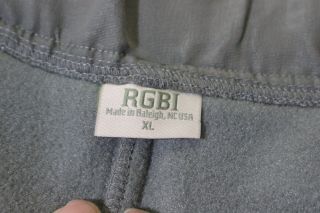 RGBI GREEN FLEECE PANTS MADE IN RALEIGH N.  C.  FOR THE MILITARY IN PACKAGE XL 7