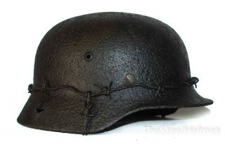 Ww2 German Helmet M35 Size 66.  The Battle For Stalingrad.  World War Ii Relic