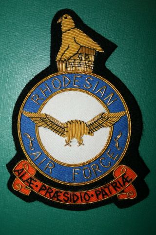 Rhodesia Rhodesian Air Force Bullion Wire Blazer Jacket Badge