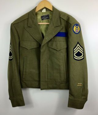 Vtg Wwii 1944 Us Army Ike Jacket Sz 38 Short 40s Ww2