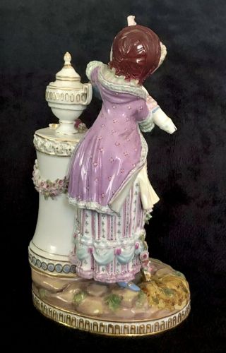 Antique Large Size And Heavy meissen porcelain Group Figure Rococo Rare 2