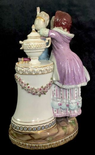 Antique Large Size And Heavy meissen porcelain Group Figure Rococo Rare 3
