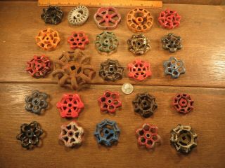 25 Vintage Valve Handles Water Faucet Knobs Steampunk Industrial Arts & Crafts A