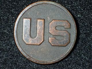 Wwi Us Army Enlisted Branch Collar Insignia Disk Device 