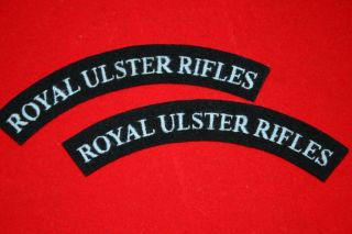 British Army Ww2 Royal Ulster Rifles Airborne Shoulder Title X2