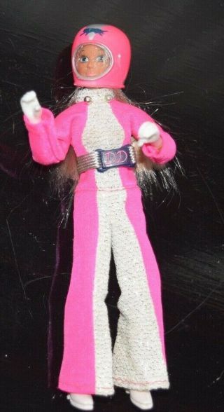 Vintage 1974 Ideal Derry Daring Action Figure Pink Hair