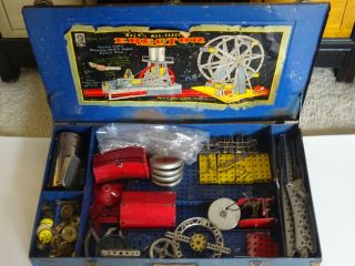 Ac Gilbert Vintage 8 1/2 Giant Power Plant - Erector Set - Metal Box W Parts