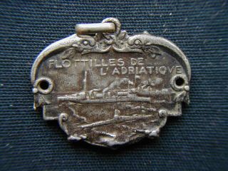 1915 France Italy Rare Military War Wwi Silver Medal Flottilles De L 