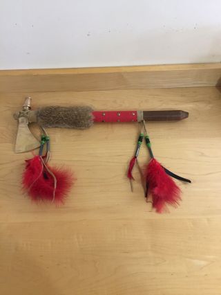 Authentic Native American Peace Pipe Tomahawk