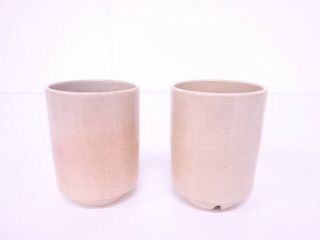 73146 Japanese Pottery Hagi Ware / Tea Cup Set Of 2 / Artisan Work