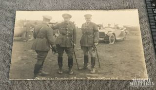 Ww1 Postcard 4th Canadian Division Sports Dominion Day 1916 Officer 
