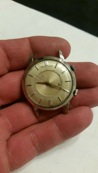 Vintage Jaeger - lecoultre Jumbo stainless mens watch no date running 7