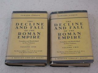 Edward Gibbon The Decline And Fall Of The Roman Empire 2 Vol Set Modern Library