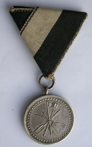 Ww1 - Ww2 German Military Rowing Medal Badge 1906 Year - Made Of Silver