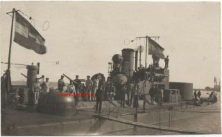 Ww1.  Austro - Hungary Photograph №03,  S.  M.  S.  Sava With Sailors / Sava With Crew 01
