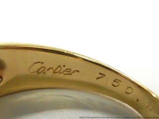Cartier 1ctw Fine Diamond Ring 18k Gold Signed Numbered Band Size 4 7