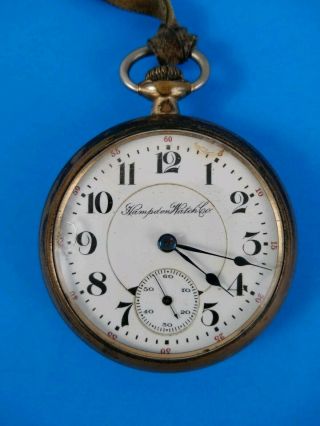 Antique Hampden Dueber Grand 17j Pocket Watch 2534453 Railroad Canton Ohio