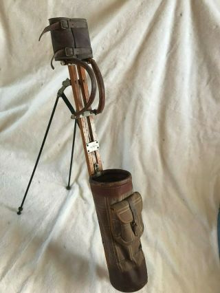 Rare Antique Golf Wright & Ditson The Automation Caddy Club Ball Carrier