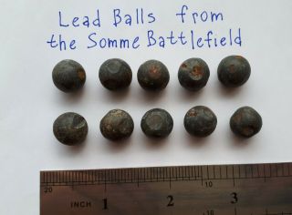 Lead Balls Somme Battlefield Wwi German Ww1 Old Vintage World War Relic
