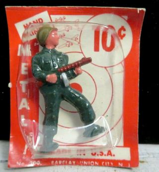 Barclay Lead Toy " Midi " Pod Foot Soldier Firing Tommy Gun B - 270 Rare In Package