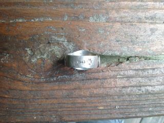WW2 soldiers ring 0.  920 silver 3