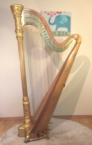 Antique 1915 Semi Grand Lyon And Healy Harp