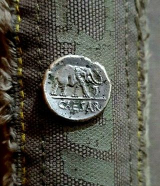 Rome Ancient Silver Denarius Julius Caesar Ar Denarius Coin 48 Bc.