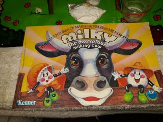 Vintage 1977 Kenner Milky the Marvelous Milking Dairy Farm Cow Game w/Box 6