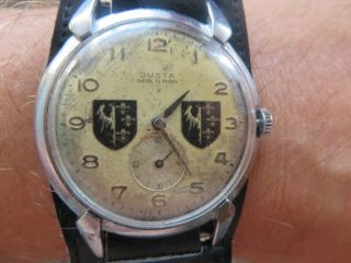 Ww2 Old German Military Big Wrist Watch Charlemagne