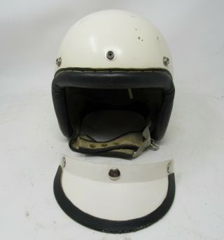 Vintage 1960s Mchal Helmet / White / /