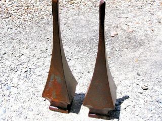 TWO Old solid cast iron Steeple finials Architectural Rust finish 4