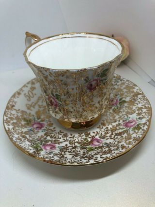 Vintage Elizabethan Fine Bone China Made In England 50th Anniversary Tea Cup And