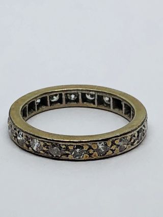 Lovely Vintage White Gold Diamond Full Eternity Ring