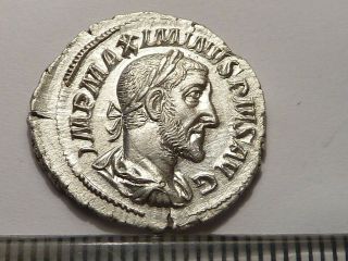 4290 Ancient Roman Maximinus Thrax Silver Denarius 3 Century Ad
