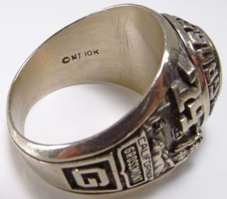 Vintage 1974 Grossmont College El Cajon CA 10K Gold Men ' s Class Ring Sz 11.  5 12