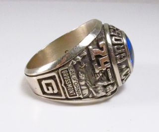 Vintage 1974 Grossmont College El Cajon CA 10K Gold Men ' s Class Ring Sz 11.  5 7