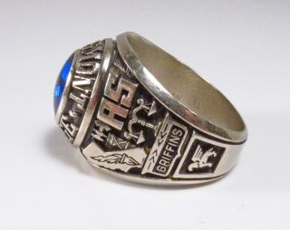 Vintage 1974 Grossmont College El Cajon CA 10K Gold Men ' s Class Ring Sz 11.  5 8