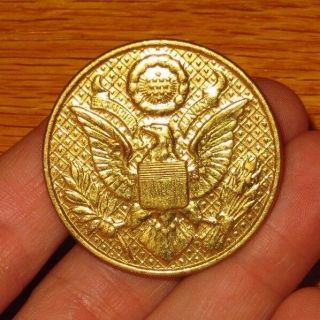 Ww1 1920s Gilt Enlisted Cap Hat Badge Insignia Pin