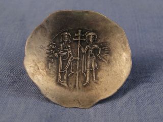 ANCIENT BYZANTINE COIN AD 1118 - 1143 JOHN II COMNENUS HYPERPYRON ELECTRUM VF 8