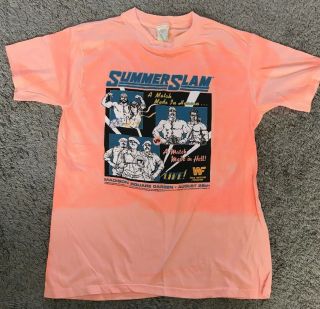 Wwf Summerslam 1991 Match Made In Heaven Wwe Vintage Shirt Xl - Hogan,  Savage